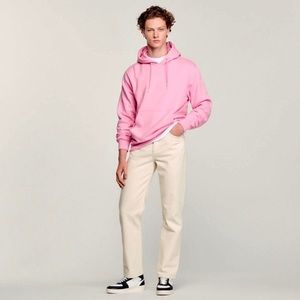 SANDRO Pink Fleece Logo Hoodie- Men’s XL